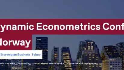 José Olmo presents research on financial volatility prediction at the Dynamic Econometrics Conference